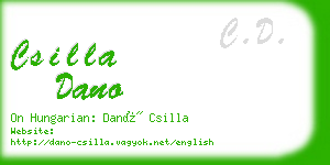 csilla dano business card